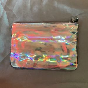August metallic makeup bag
